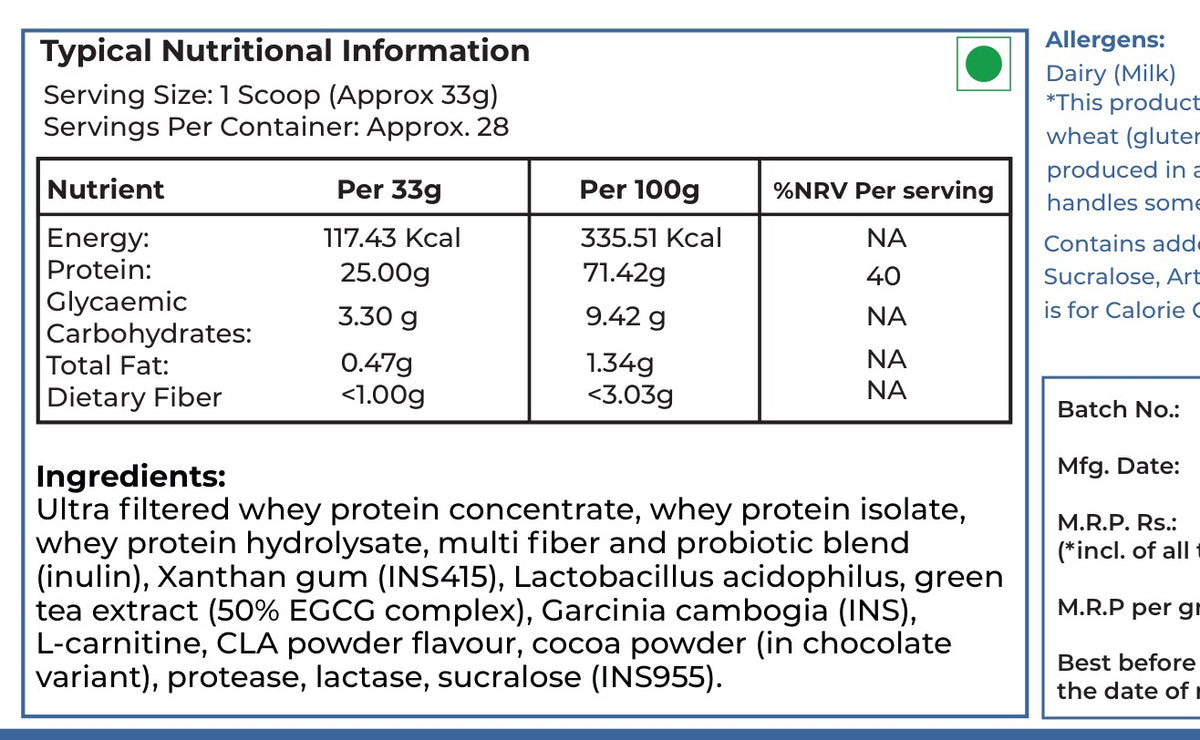ISO LEAN Chocolate Supreme / 2 lbs nutritional information